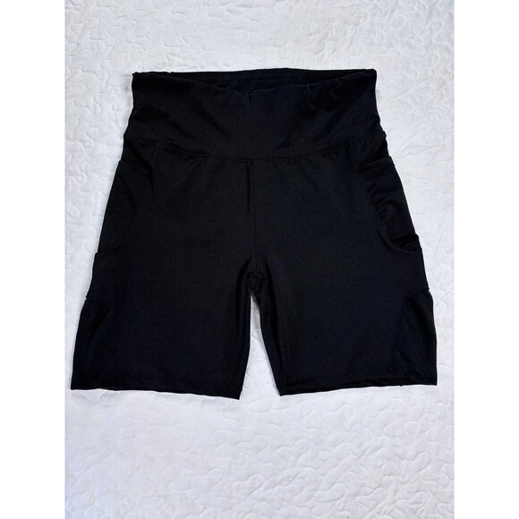 Series 8 Black Athletic Wide Waistband Biker Shorts size medium - Picture 1 of 6